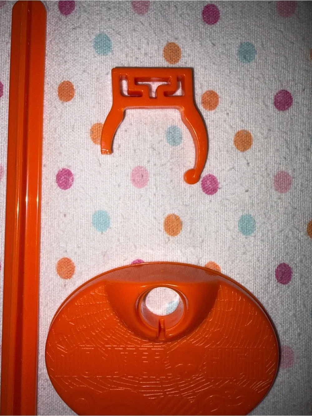 Monster High Orange Doll Stand Base & Post + Broken T-Clip Replacement Parts